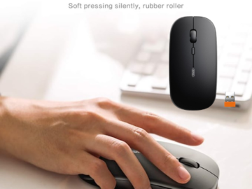 Wireless 2.4G Slim Mouse for MacBook, Chromebook, PC, Laptop $6.95 After Code (Reg. $11.59) – 15K+ FAB Ratings!