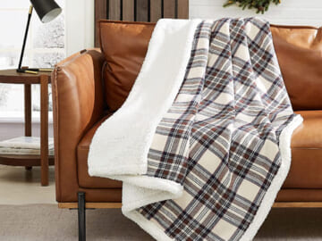 Eddie Bauer Throw Blanket $23.19 (Reg. $40) – FAB Ratings! 60×50 inches Reversible Sherpa Fleece Bedding