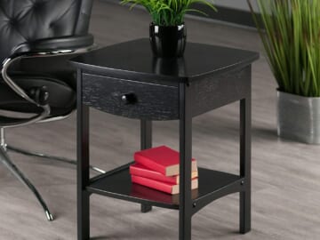 Winsome Wood Claire Accent Table, 18 inches, Black $28.27 Shipped Free (Reg. $80)
