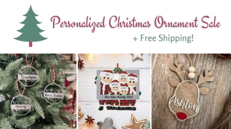 Personalized Christmas Ornaments Sale + Free Shipping