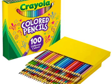 Crayola Colored Pencils Adult Coloring Set, 100 count only $9.19!