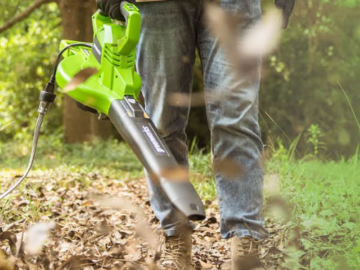 Greenworks 12 Amp Corded 2-Speed Leaf Blower/Vacuum $47.98 Shipped Free (Reg. $70) – 7.7K+ FAB Ratings!