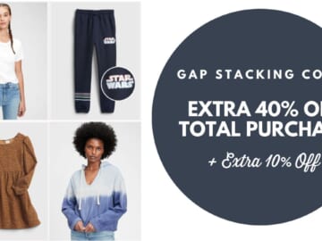 GAP | Extra 40% off + 10% off Stacking Codes