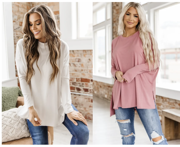 Women’s Dolman Long Sleeve Tunics for just $15.99 shipped!