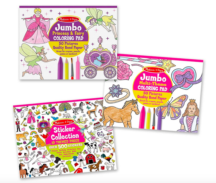 Melissa & Doug Sticker Collection and Coloring Pads 3-Pack Set only $9.37!