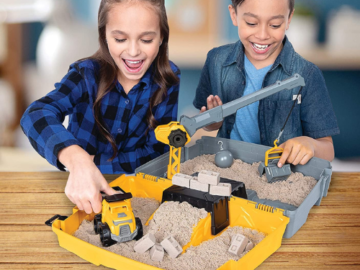 2-lbs Kinetic Sand Construction Site Folding Sandbox with Toy Truck $16.19 After Coupon (Reg. $34.99) – Perfect sensory toy for hours of imaginative construction play!