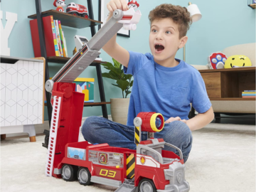 PAW Patrol, Marshall’s Transforming Movie City Fire Truck $28.87 After Coupon (Reg. $54.99) + Free Shipping – with Extending Ladder, Lights, Sounds and Action!
