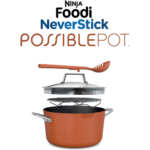 4-Piece Ninja Foodi NeverStick PossiblePot Cooking Set $109.99 Shipped Free (Reg. $130) – Pot, Roasting Rack, Glass Lid & Integrated Spoon!