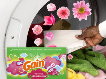 240-Count Gain Spring Daydream Laundry Fabric Softener Dryer Sheets as low as $5.45 After Coupon (Reg. $10.99) + Free Shipping – 2¢/sheet!