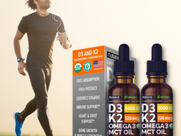 2-Pack Organic Vitamin D3 K2 Drops w MCT Oil Omega 3 as low as $19.08 After Coupon (Reg. $23.86) + Free Shipping – FAB Ratings! $9.54/ 30 mL bottle
