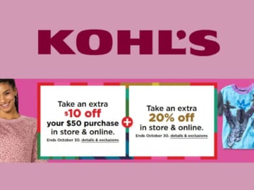 Stacking Codes at Kohl’s + Kohl’s Cash Back!
