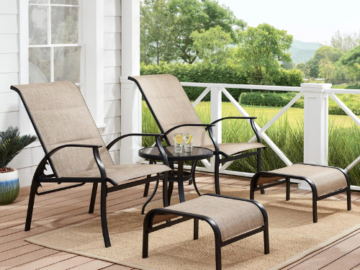 5-Piece Mainstays Highland Knolls Outdoor Patio Furniture Chat Set $142 Shipped Free (Reg. $232.49)