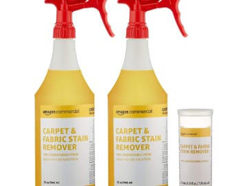 AmazonCommercial Carpet Fabric Stain Remover Kit with 2 Spray Bottles + 12 Refill Pacs $9.45 (Reg. $18.89) -1 Pod = 32 oz. of cleaning solution
