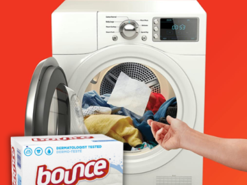 240-Count Bounce Fabric Softener Free & Gentle Laundry Dryer Sheets as low as $5.86 After Coupon (Reg. $11.87) + Free Shipping! 2¢/Sheet!