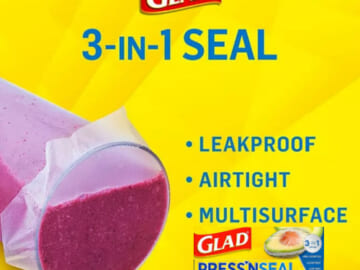 280 Sq. Ft. Glad Press’n Seal Food Wrap $7.58 (Reg. $10) – $0.03 per square foot
