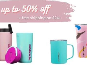 50% off Corkcicle Drinkware + Free Shipping on $24+ Orders