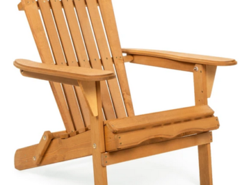 Folding Wood Adirondack Chair Accent Furniture
