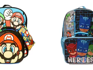 *HOT* Kid’s 5-Piece Character Backpack Sets only $8.95!