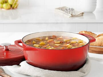 Amazon Basics Enameled Cast Iron Covered Dutch Oven $28.34 (Reg. $50) + Free Shipping! – 36K+ FAB Ratings!