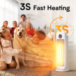 1500W Space Heater with Remote $71.99 After Coupon (Reg. $89.99) + Free Shipping – 3s Fast Heating!