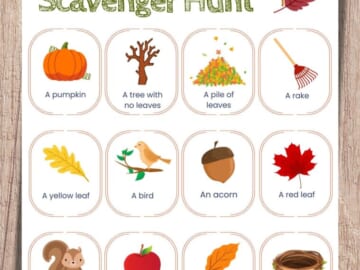 Free Printable Fall Scavenger Hunt for Kids