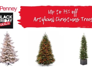 Up to 75% off Artificial Christmas Trees at JCPenney