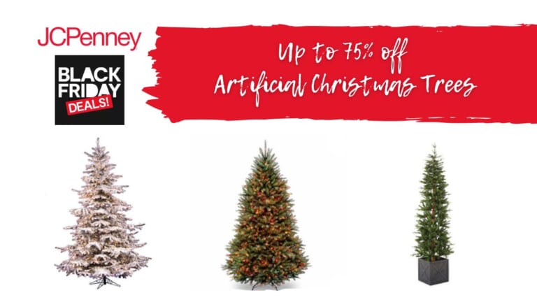 Up to 75% off Artificial Christmas Trees at JCPenney