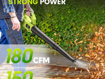SnapFresh 20V 180 CFM Cordless Leaf Blower with 2.0Ah Battery $85.49 Shipped Free (Reg. $100) – FAB Ratings!