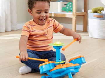 VTech KidiBeats Kids’ Drum Set, Orange $10.12 After Coupon (Reg. $25) – Parent Friendly Features!
