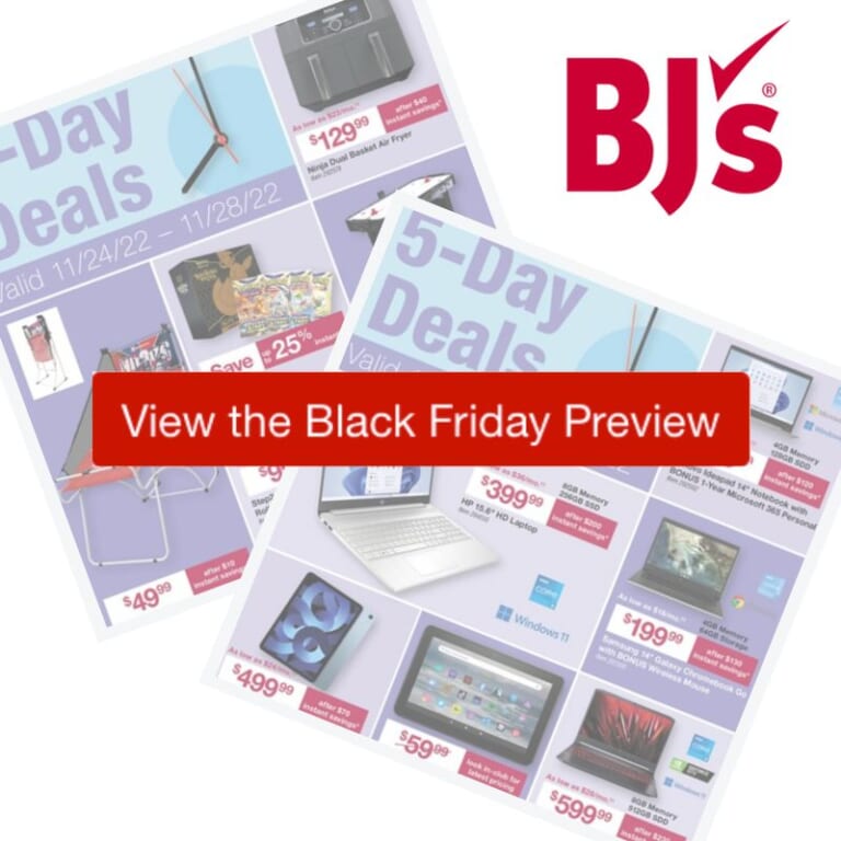 2022 BJ’s Wholesale Black Friday Ad Preview