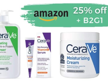 Amazon | 25% off CeraVe Skincare + B2G1 Free