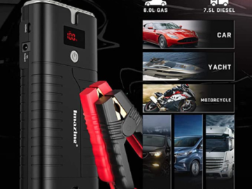 Today Only! Save BIG on Portable Car Jump Starter from $57.79 Shipped Free (Reg. $99.99) –  10K+ FAB Ratings!