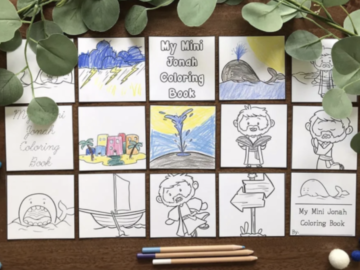 Free Printable Mini Jonah and the Whale Coloring Pages