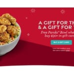 Free Panda Bowl With $30 Gift Card Purchase