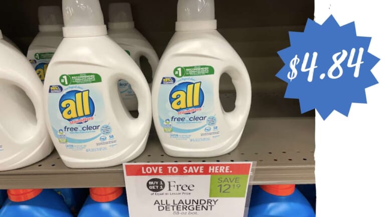 Get the Big Bottles of All Detergent for $4.84 at Publix