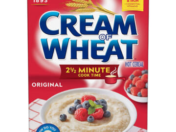 FOUR Cream of Wheat Stove Top Hot Cereals as low as $2.83 EACH 28-Oz Box (Reg. $4.38) – 2 1/2 Minute Cook Time + Free Shipping + Buy 4, save 5%