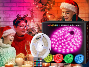 DIY Different Lighting Styles with Minger 16.4ft RGB Strip Lights w/ Bluetooth & App Control $9.99 After Coupon ($13.99) – 125K+ FAB Ratings!