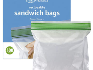300-Count Amazon Basics Sandwich Storage Bags as low as $5.60 Shipped Free (Reg. $9.33) – 2¢/Bag! – Previously Solimo