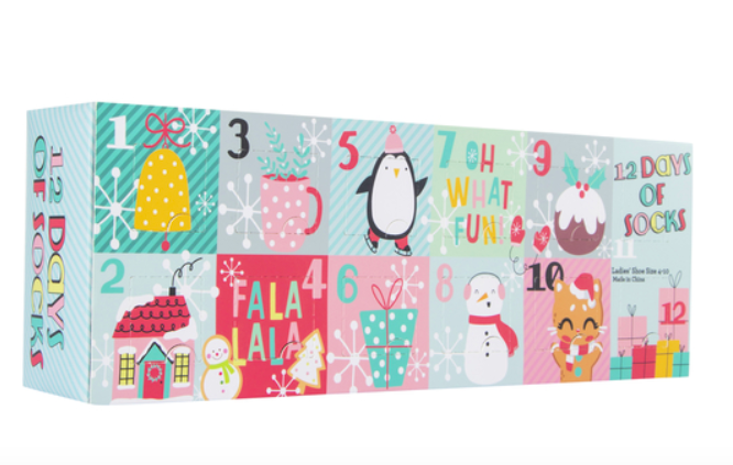 Women’s 12 Days of Socks Holiday Gift Sets only $5!