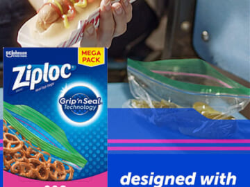 280-Count Ziploc Snack Bags for On the Go Freshness as low as $8.79 After Coupon (Reg. $12.03) – 3¢/Bag! + Free Shipping – Grip ‘n Seal Technology for Easier Grip, Open, and Close