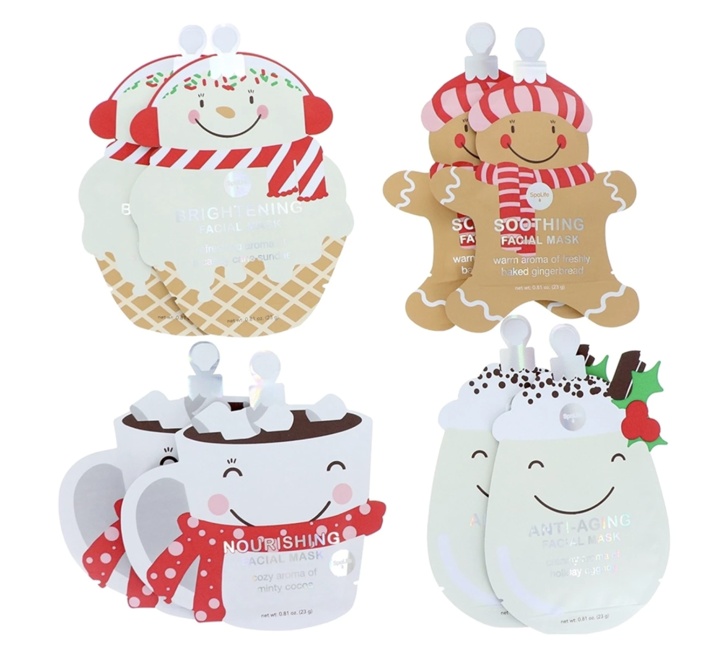 Holiday Treats Christmas Facial Masks 12-Pack for just $12.99 shipped!