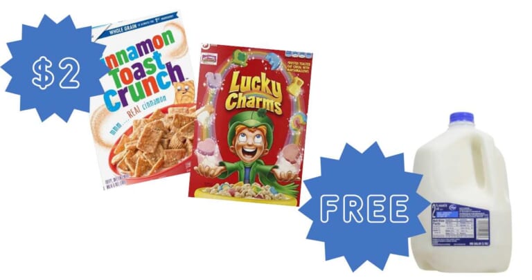 $2 General Mills Cereal & FREE Milk at Kroger!