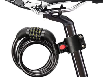 Kids Basic Self-Coiling Combination Cable Bike Lock $5 After Code (Reg. $10)
