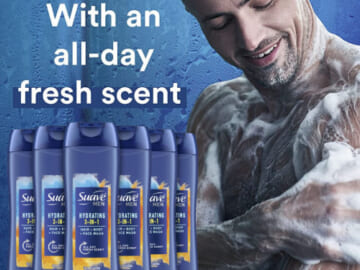 TWO 6-Count 15oz Suave Men 3in1 Hair, Body and Face Wash Men $8.46 PER SET (Reg. $14.14) – $1.41/ bottle, 2K+ FAB Ratings! + Buy 2, save 50% on 1
