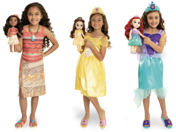 Disney Princess Toddler Dolls with Child Size Dress Sets for just $25!