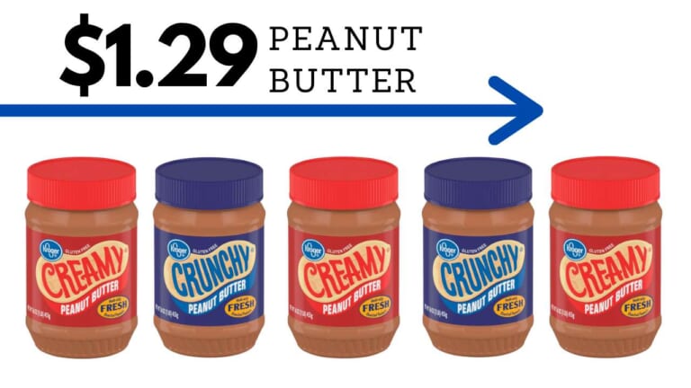 Kroger Brand Peanut Butter for $1.29
