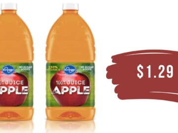 $1.29 Apple Juice with Kroger eCoupon