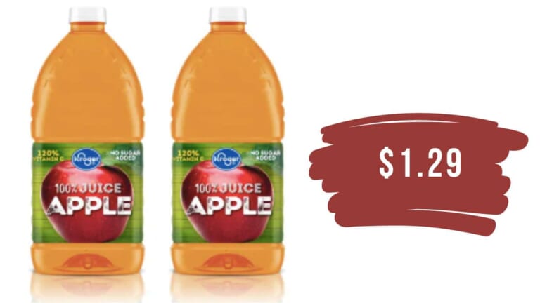 $1.29 Apple Juice with Kroger eCoupon