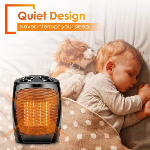 1500W Ceramic Desk Space Heater with 3 Modes $22.39 After Coupon (Reg. $33) – FAB Ratings! Tip-over & Overheat Protection, Portable Small Heater