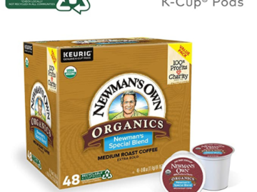 Newman’s Own Organics Special Blend 48-Count Single-Serve K-Cup Pods, Medium Roast $16.99 (Reg. $26.72)